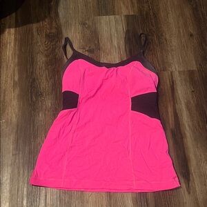 Lululemon Athletica Pink and Black Tank Top